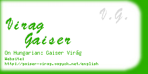 virag gaiser business card